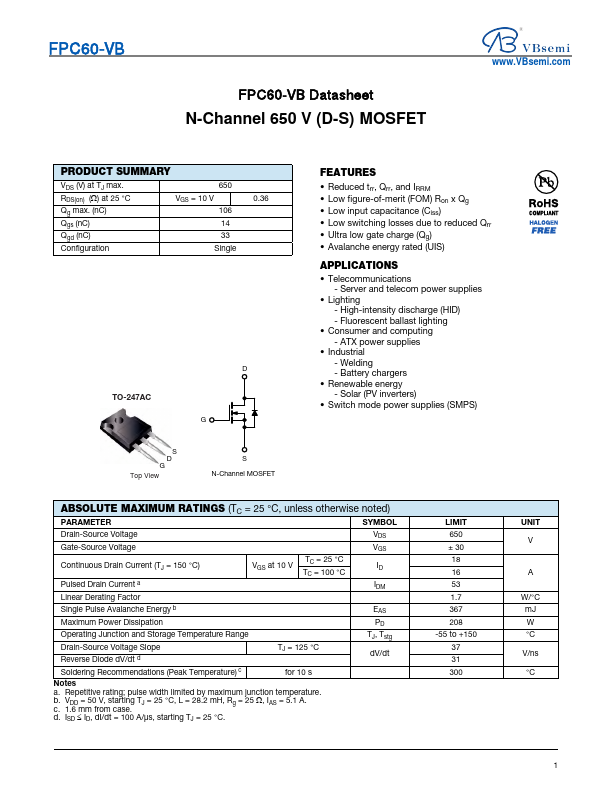 FPC60 Datasheet Preview