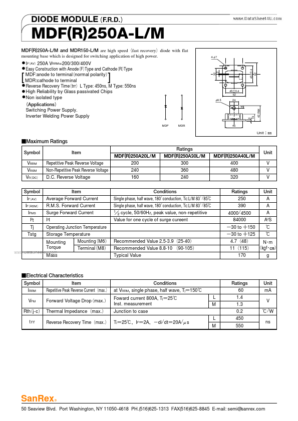 MDF250A-M