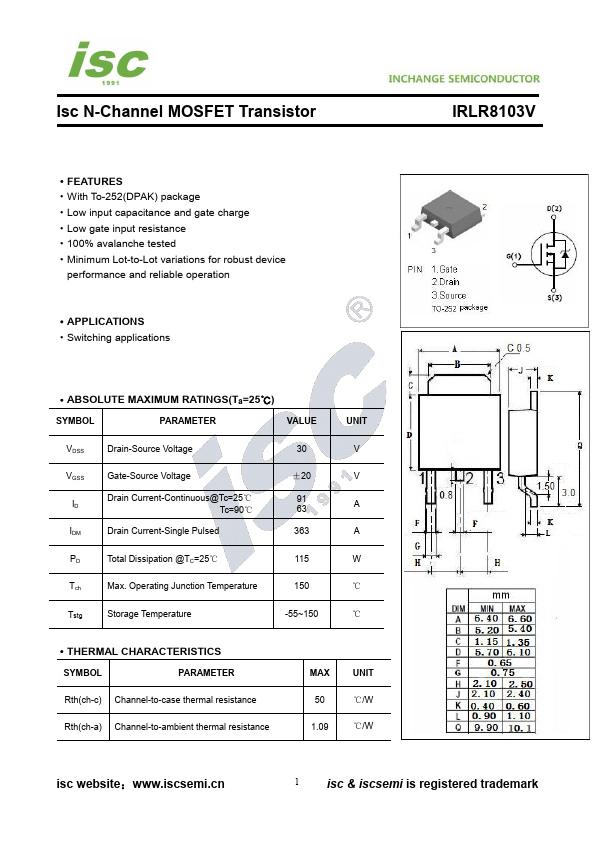 IRLR8103V