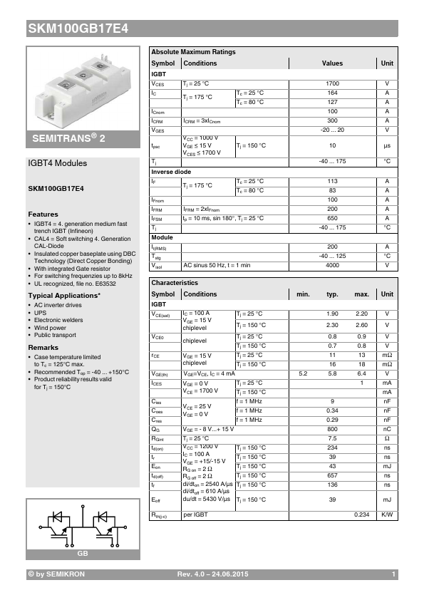 SKM100GB17E4