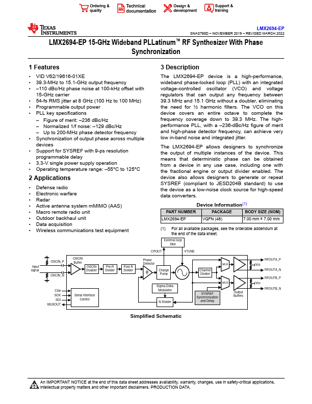 LMX2694-EP