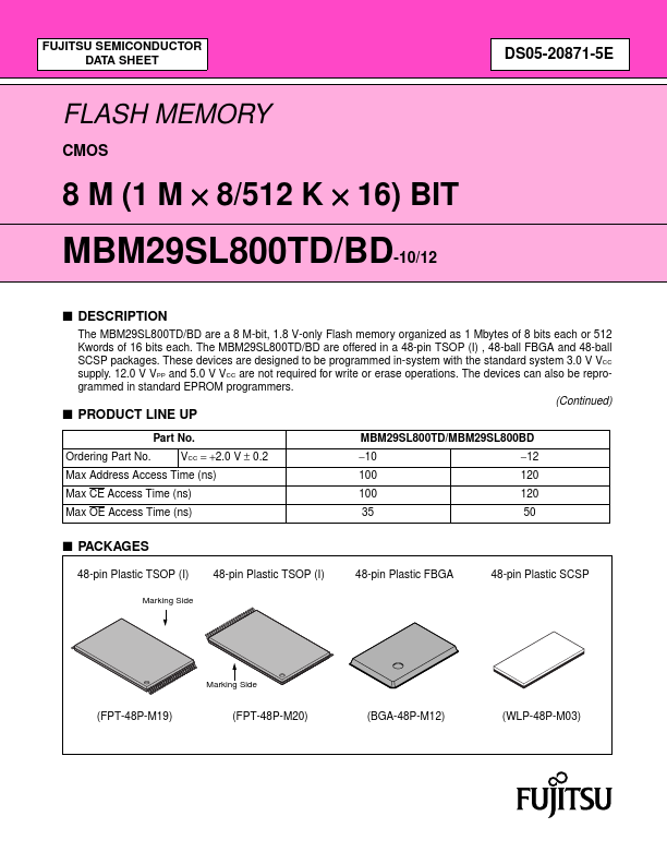 MBM29SL800BD-10