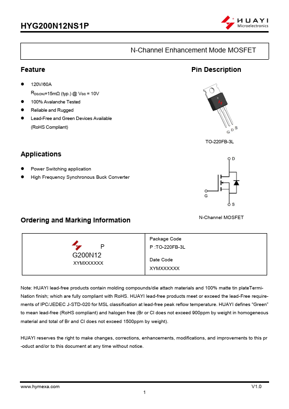 HYG200N12NS1P Datasheet Preview
