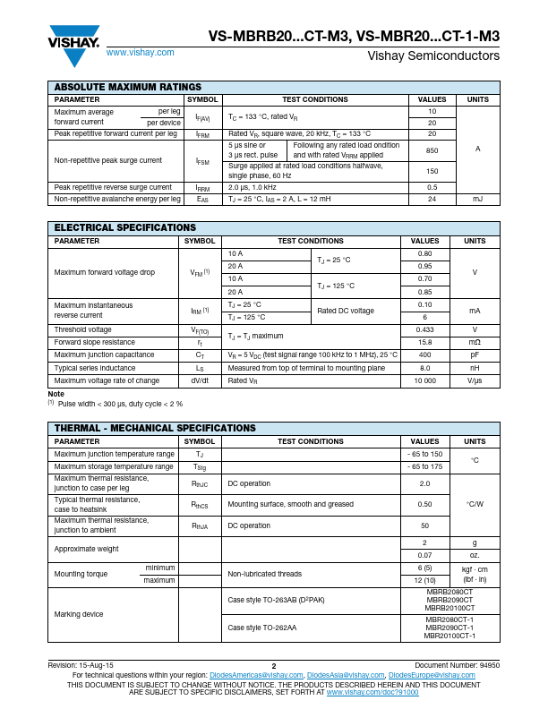 VS-MBR2080CT-1-M3