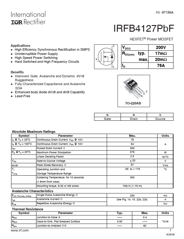 IRFB4127PBF