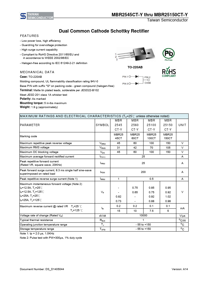 MBR25150CT-Y