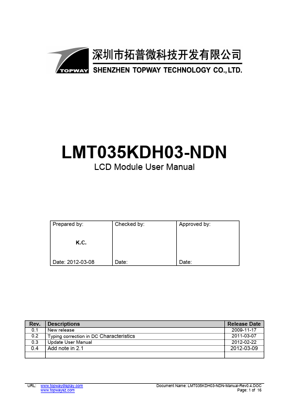 LMT035KDH03-NDN