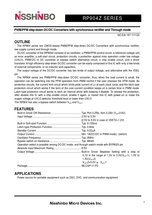 RP904Z Datasheet Preview