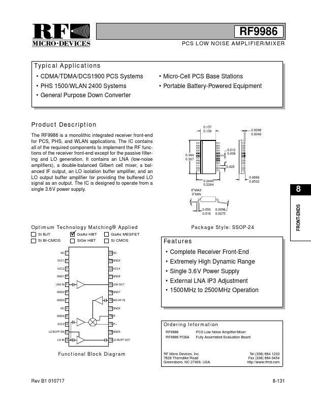 RF9986PCBA