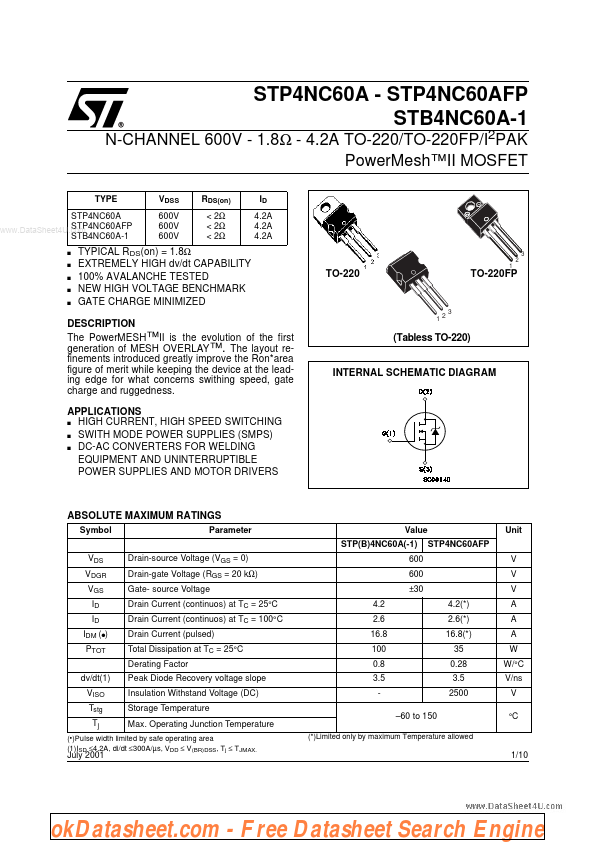 STB4NC60A-1