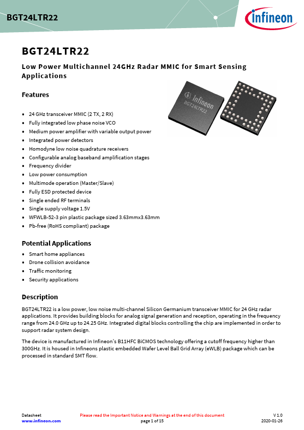 BGT24LTR22 Datasheet Preview