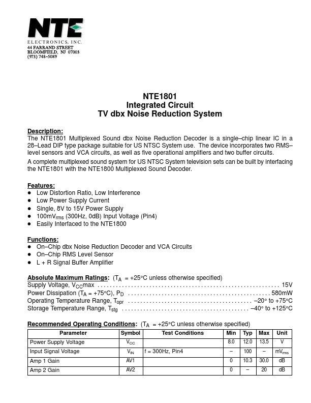 NTE1801