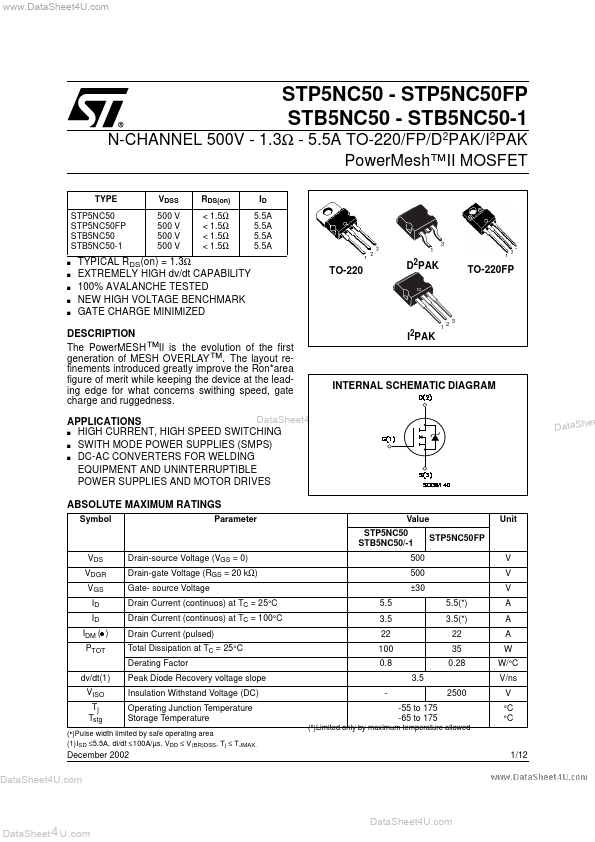 STB5NC50-1