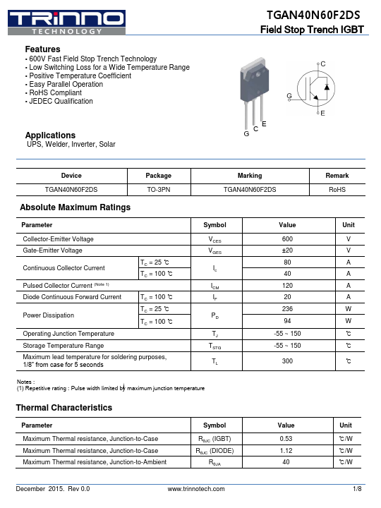 TGAN40N60F2DS