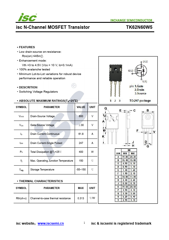 TK62N60W5