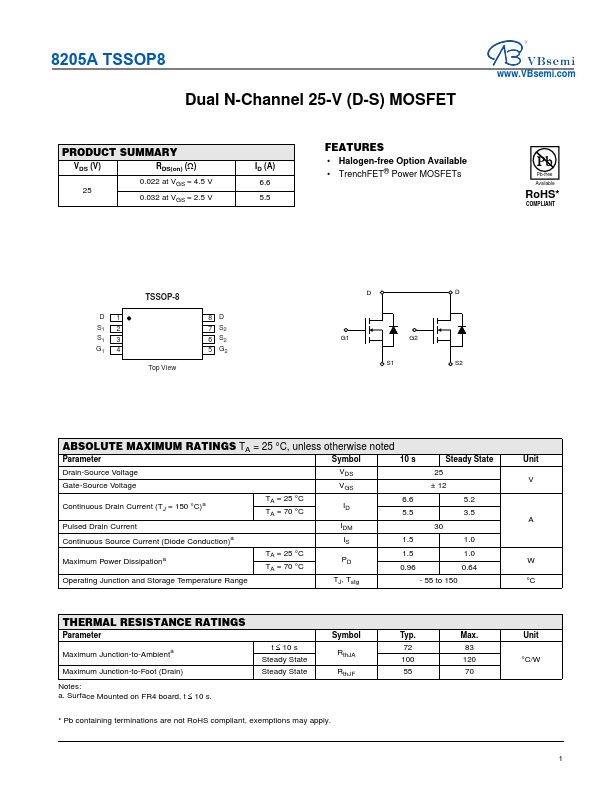 8205A Datasheet Preview