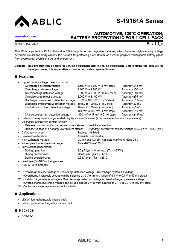 S-19161A Datasheet Preview