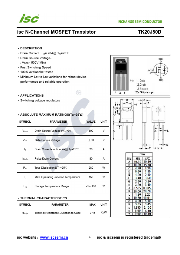 TK20J50D