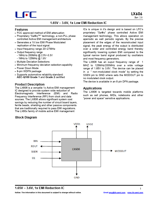 LX606I Datasheet Preview