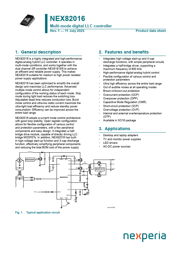 NEX82016 Datasheet Preview