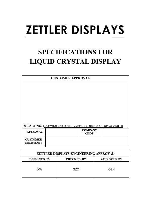ATM0700D8C-CTN Datasheet Preview