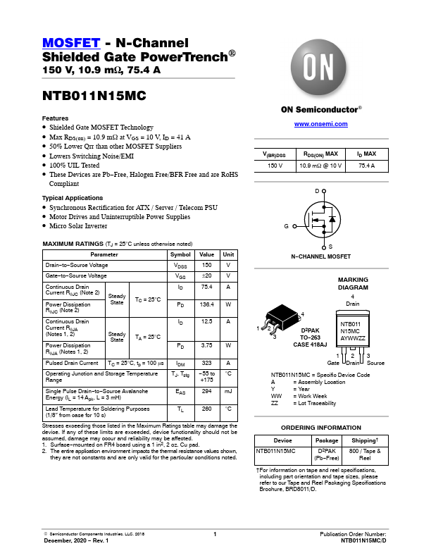 NTB011N15MC