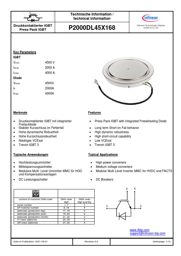 P2000DL45X168 Datasheet Preview