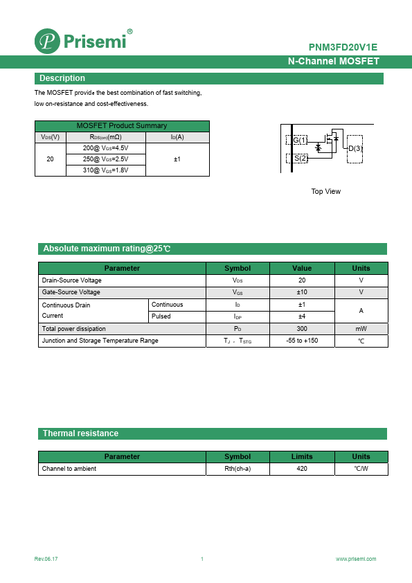 PNM3FD20V1E Datasheet Preview