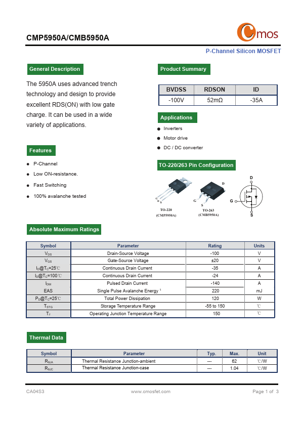 CMB5950A Datasheet Preview