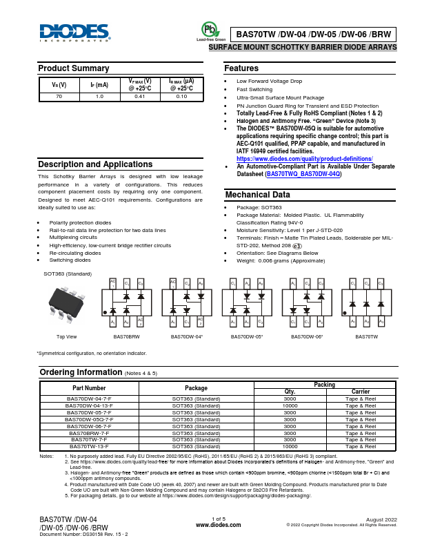 BAS70DW-06