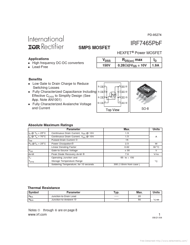 IRF7465PBF