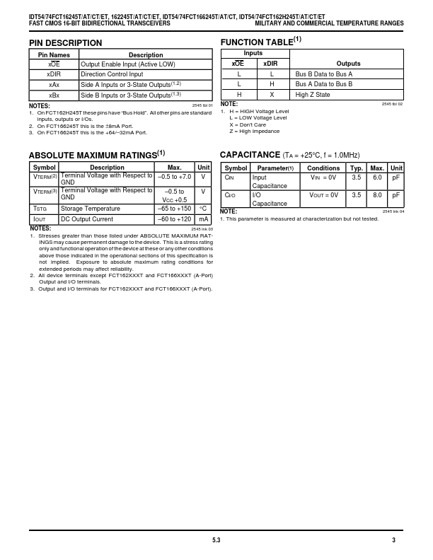 IDT74FCT166H245AT