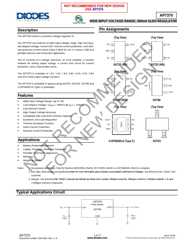 AP7370 Datasheet Preview