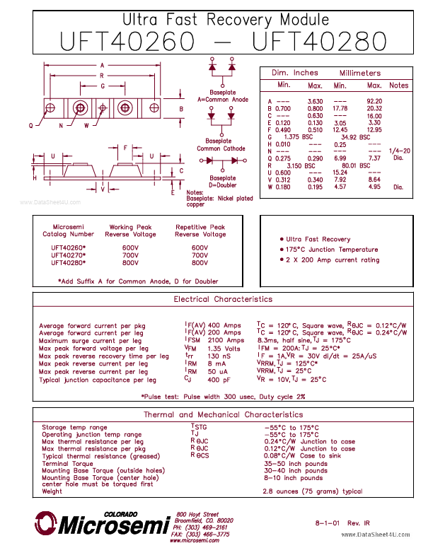 UFT40280 Datasheet Preview