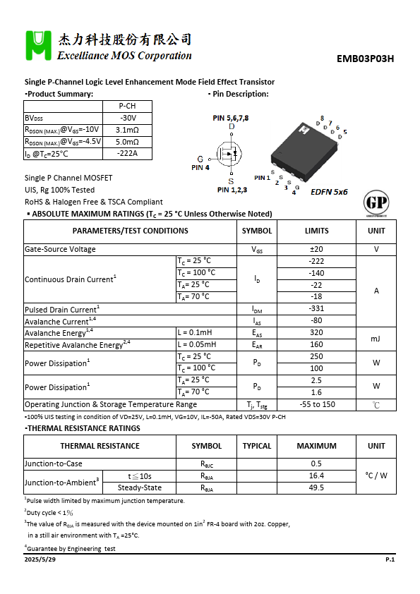 EMB03P03H Datasheet Preview