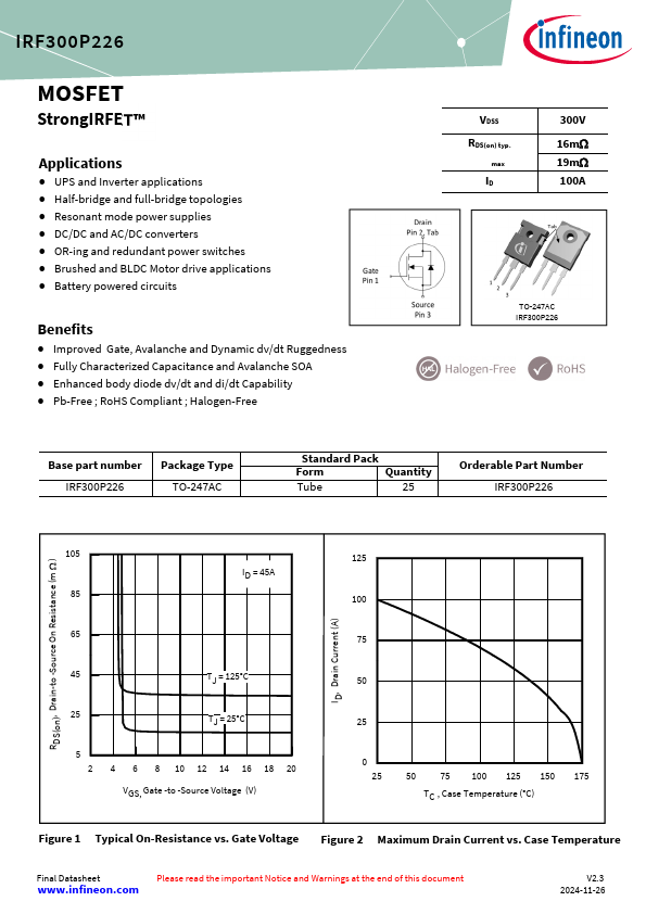 IRF300P226 Datasheet Preview