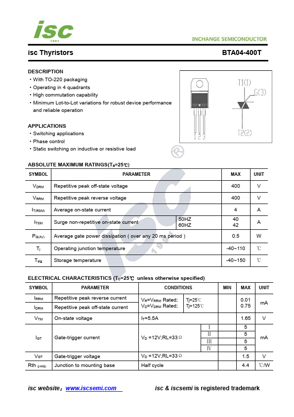 BTA04-400T