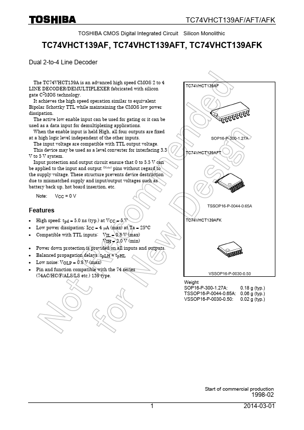 TC74VHCT139AFT