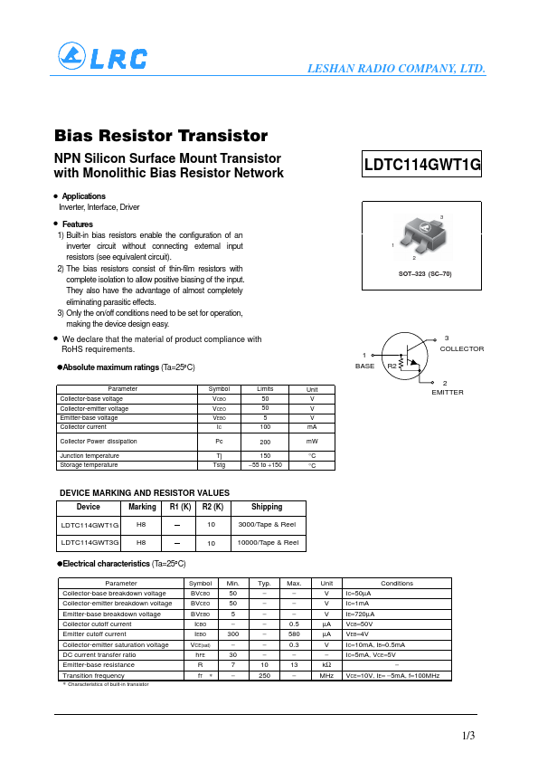 LDTC114GWT1G