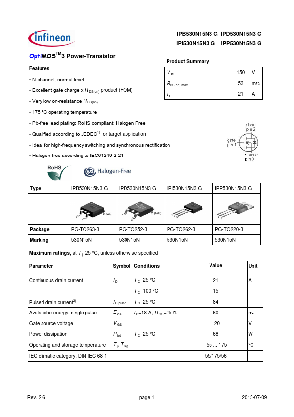 IPP530N15N3