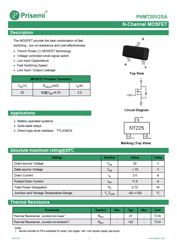 PNMT20V2SA Datasheet Preview