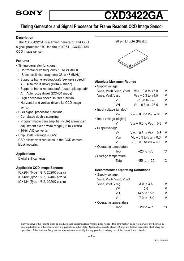 CXD3422GA