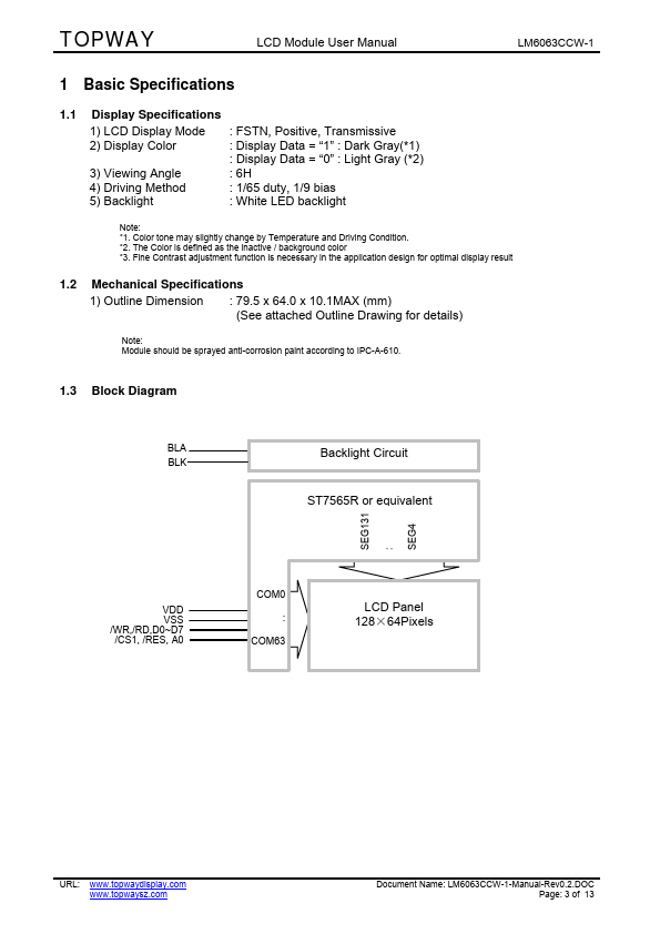 LM6063CCW-1