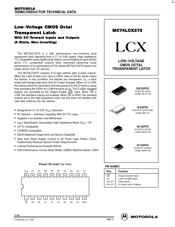 MC74LCX373