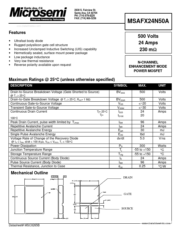 MSAFX24N50A