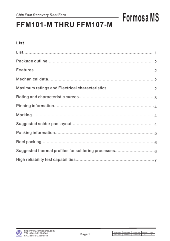 FFM107-M Datasheet Preview