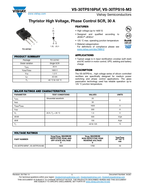 VS-30TPS16PbF