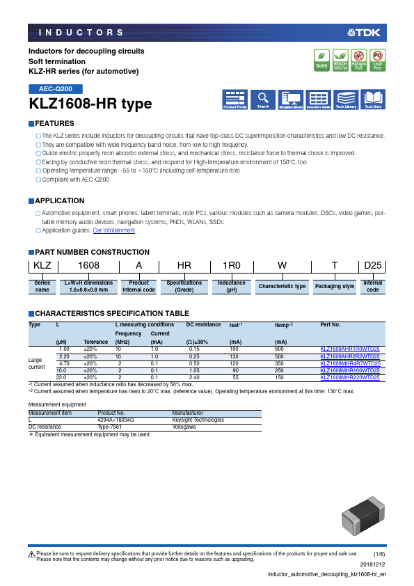 KLZ1608MHR220WTD25