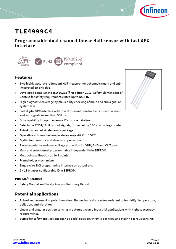 TLE4999C4 Datasheet Preview
