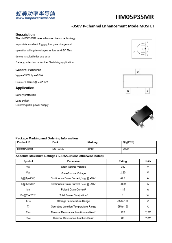 HM05P35MR Datasheet Preview